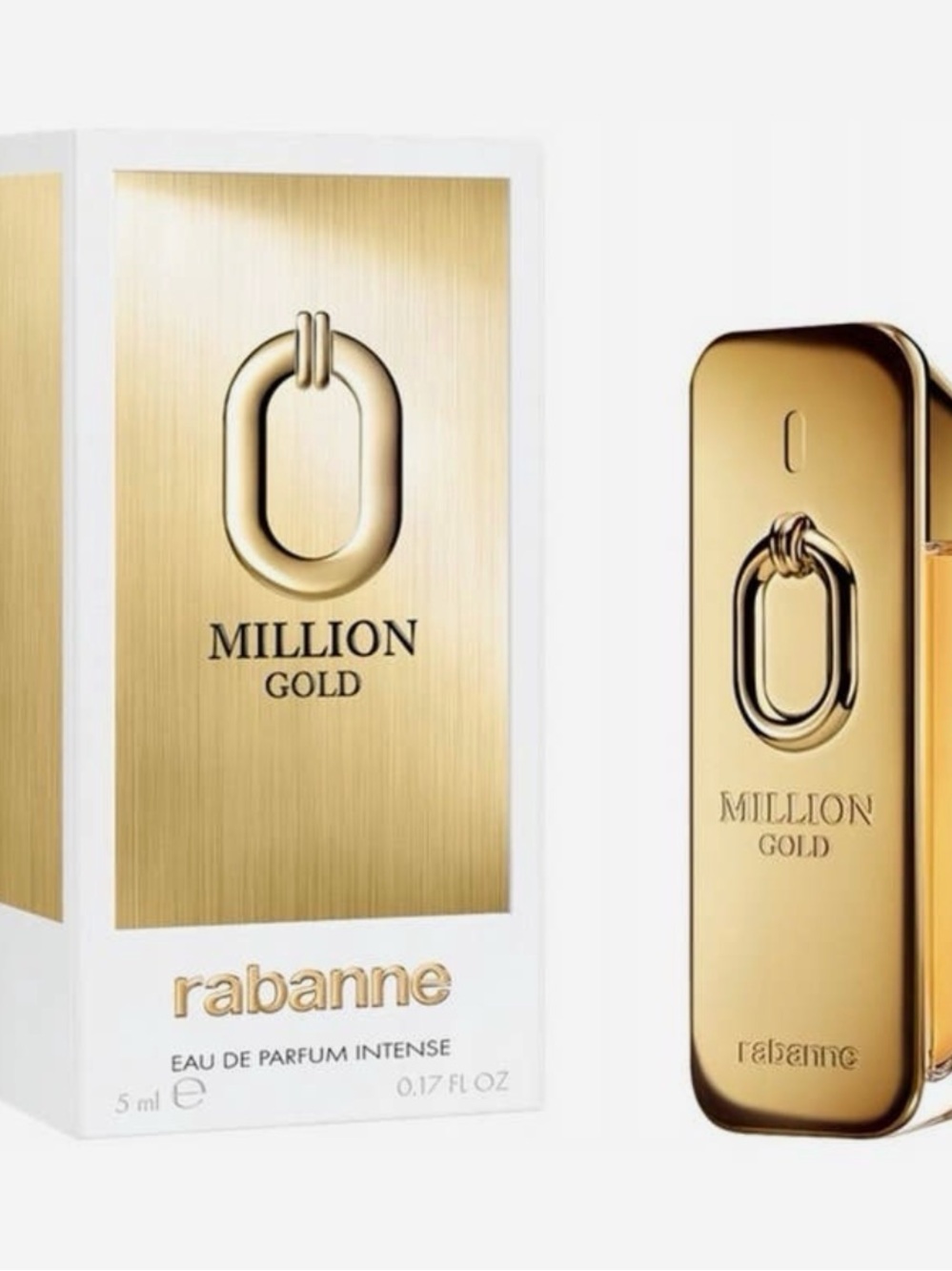 Paco Rabanne Million Gold Mini Perfume Bottle - Metallic Gold